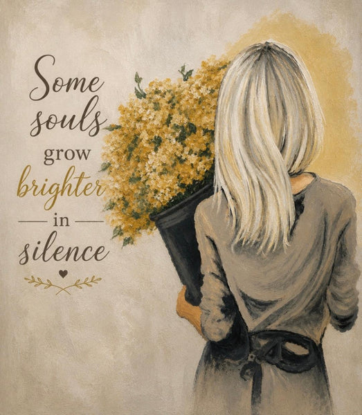 Canvas Print 11" X 14" - Lady with Flowers (Healing Art)