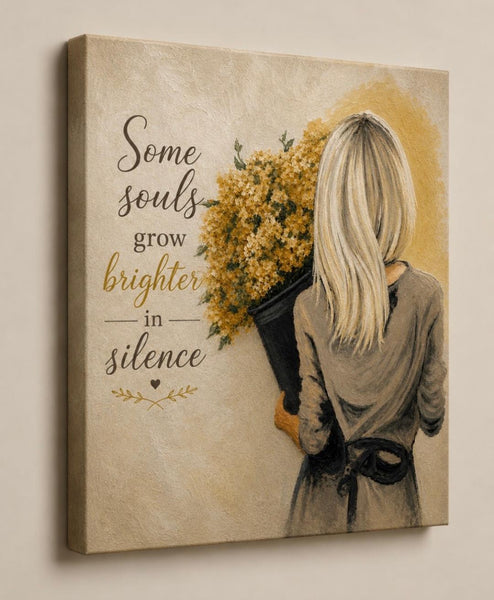 Canvas Print 11" X 14" - Lady with Flowers (Healing Art)