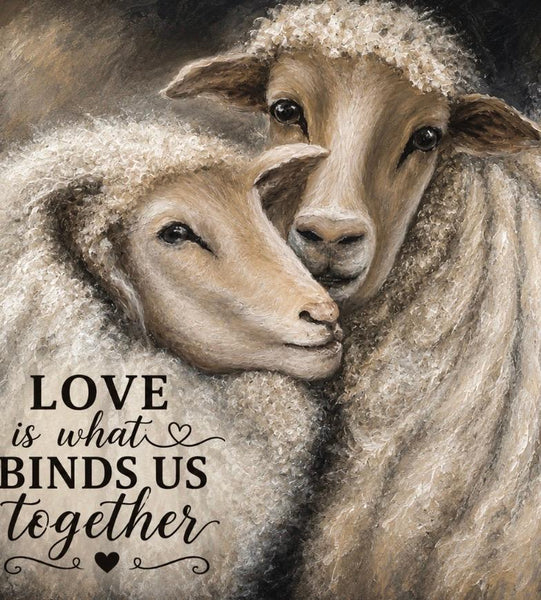 Matted Print -  Loving Sheep (Healing Art)