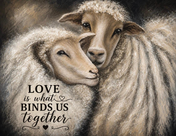 Matted Print -  Loving Sheep (Healing Art)