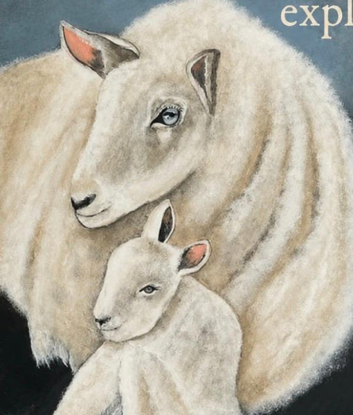 Matted Print - Mother Sheep and Lamb (Healing Art)