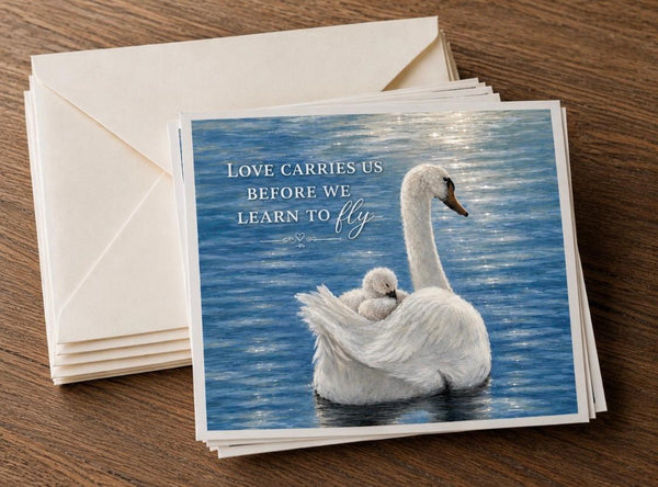 Swan Notecards