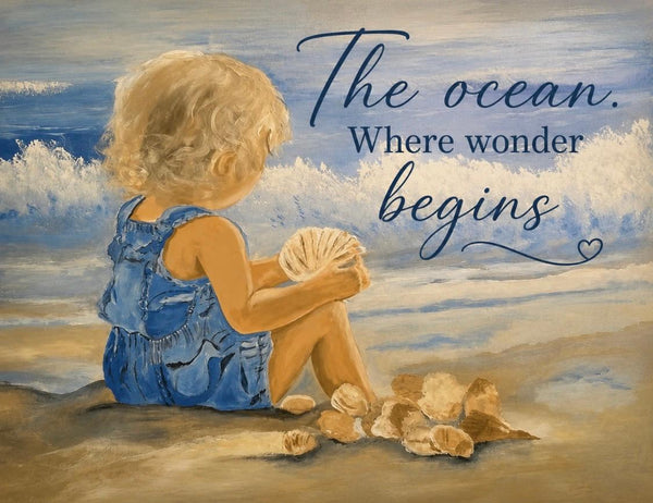 Matted Print - Toddler at the Beach (Healing Art)