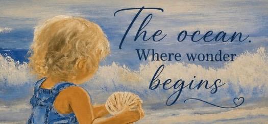 Canvas Print 11" X 14" - Toddler at the Beach Wall Art (Healing Art)