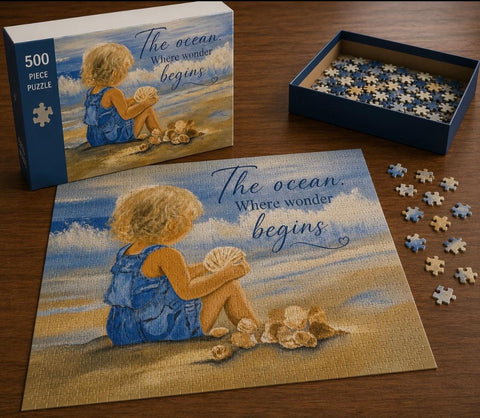 Designer Puzzle  (500 Piece) - Toddler at the Beach