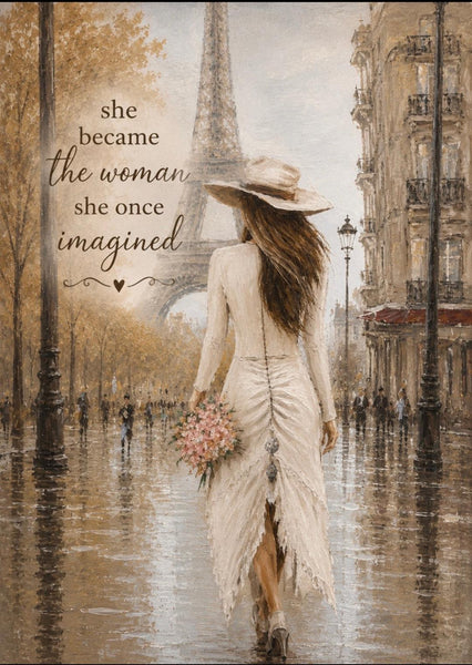 Matted Print - Walking in Paris (Healing Art)