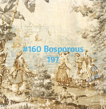 $195.00 Roman Shade with Toile Accent and Rickrack #2P088