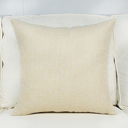 Top Finel Durable Cotton Linen Square Decorative Throw Pillows Cushion Covers Cases Pillowcases For Sofa 18 x18 inch Set of 6 -Series