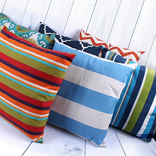 Decorative Square 18 x 18 Inch Throw Pillows Navy & White Moroccan Quatrefoil Lattice Cushion Pillow