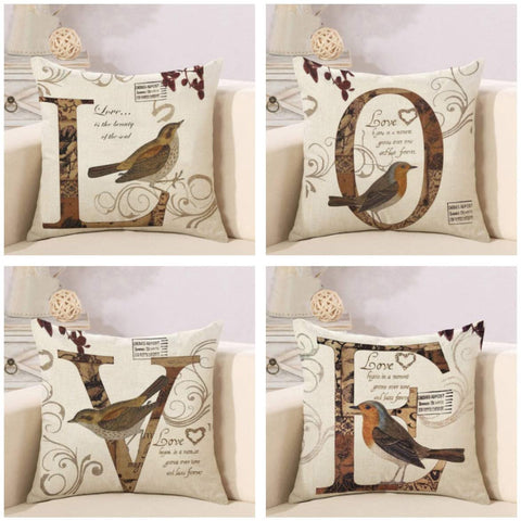 P533 Birds Throw Pillows Group