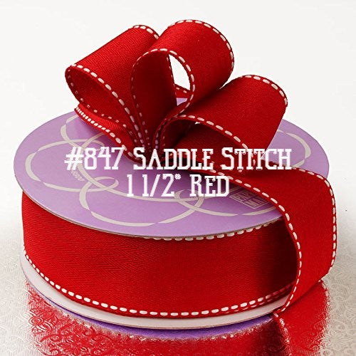 #847 Grosgrain Saddle Stitched Ribbon