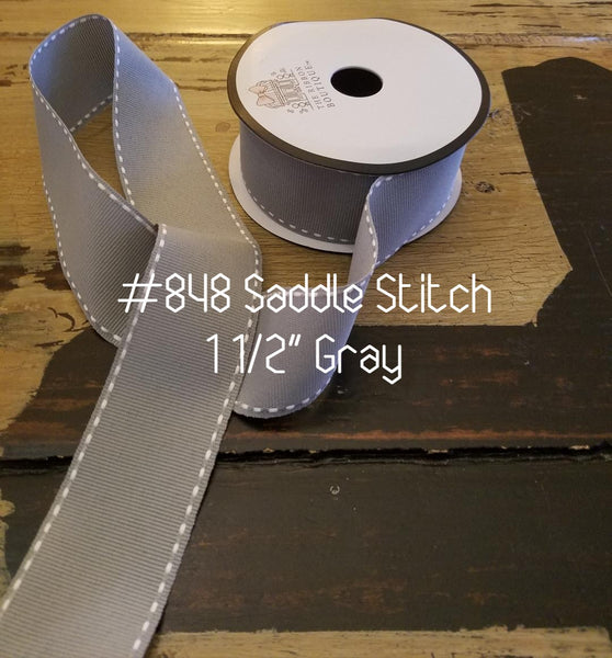 #848 Grosgrain Saddle Stitched Ribbon