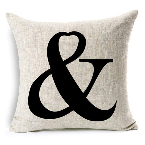 TP75 "&" Throw Pillow