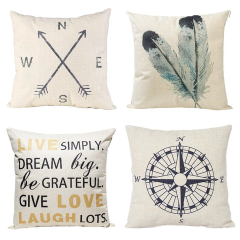 TP67  Feather Prints Throw Pillows Group