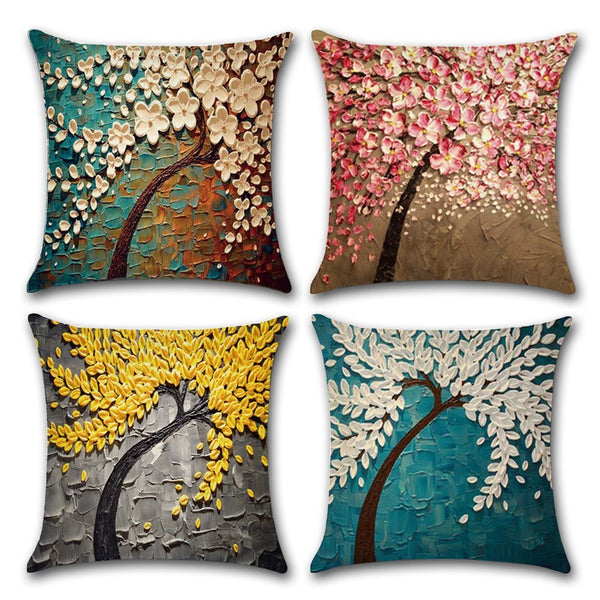 TP110 Oil Painting Throw Pillows Group