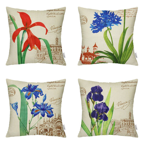 TP7 Flower Garden Throw Pillows Group