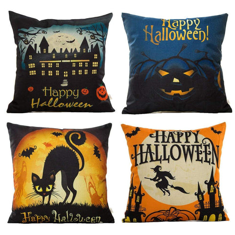 TP140 Happy Halloween Throw Pillows Group