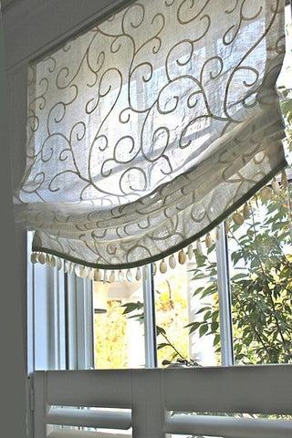 Roman Shade #371 (Filled With Light, Embroidered)