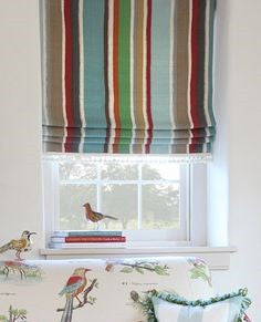 $184.00 Roman Shade Wide Stripe #3P106