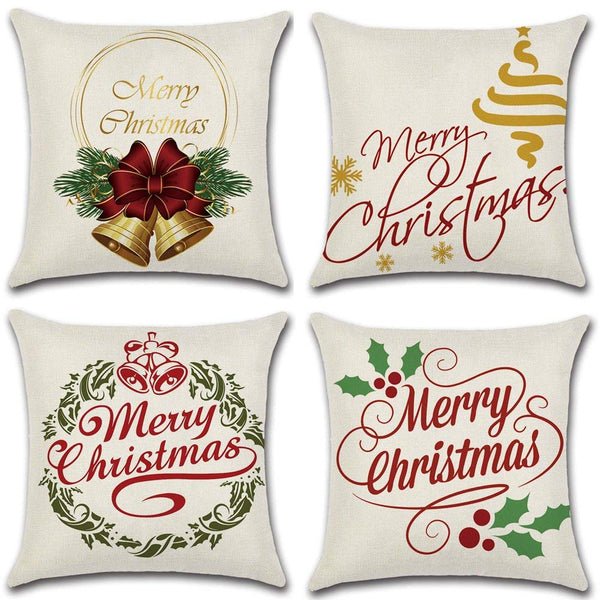TP134  White Christmas Throw Pillows Group