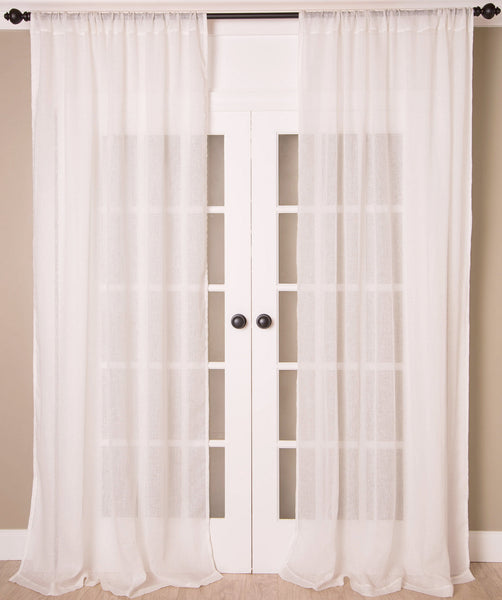 #P520 White Sheer Curtain (Use Discount Code)