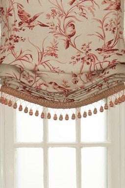 KIT #157 Relaxed Roman Shade  (Birds with Trim) - Make Your Own & See What You Save