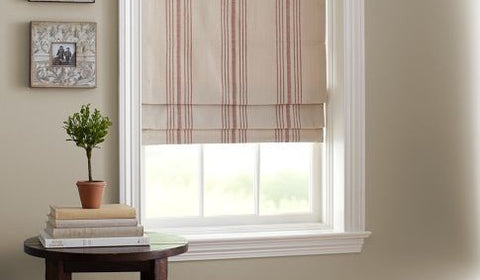$158.00 Roman Shade French "Grain Sack" Unlined #5P096