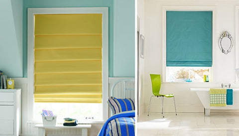 Etsy Client #174 Bright Colors Roman Shades
