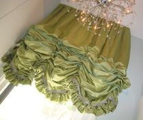 Roman Shade #145  (Movable, 100% Silk Balloon with Ruffle)