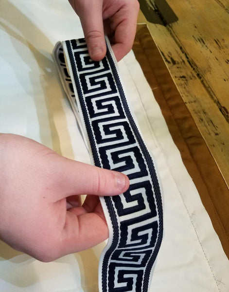 $218.00 Roman Shade with Fabulous Grecian Trims #3P123