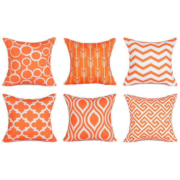 TP13  Orange Throw Pillows Group